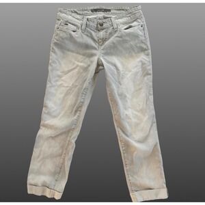 JOES JEANS Socialite Kicker Light Wash Cuffed Cropped Jeans Women's Size 25